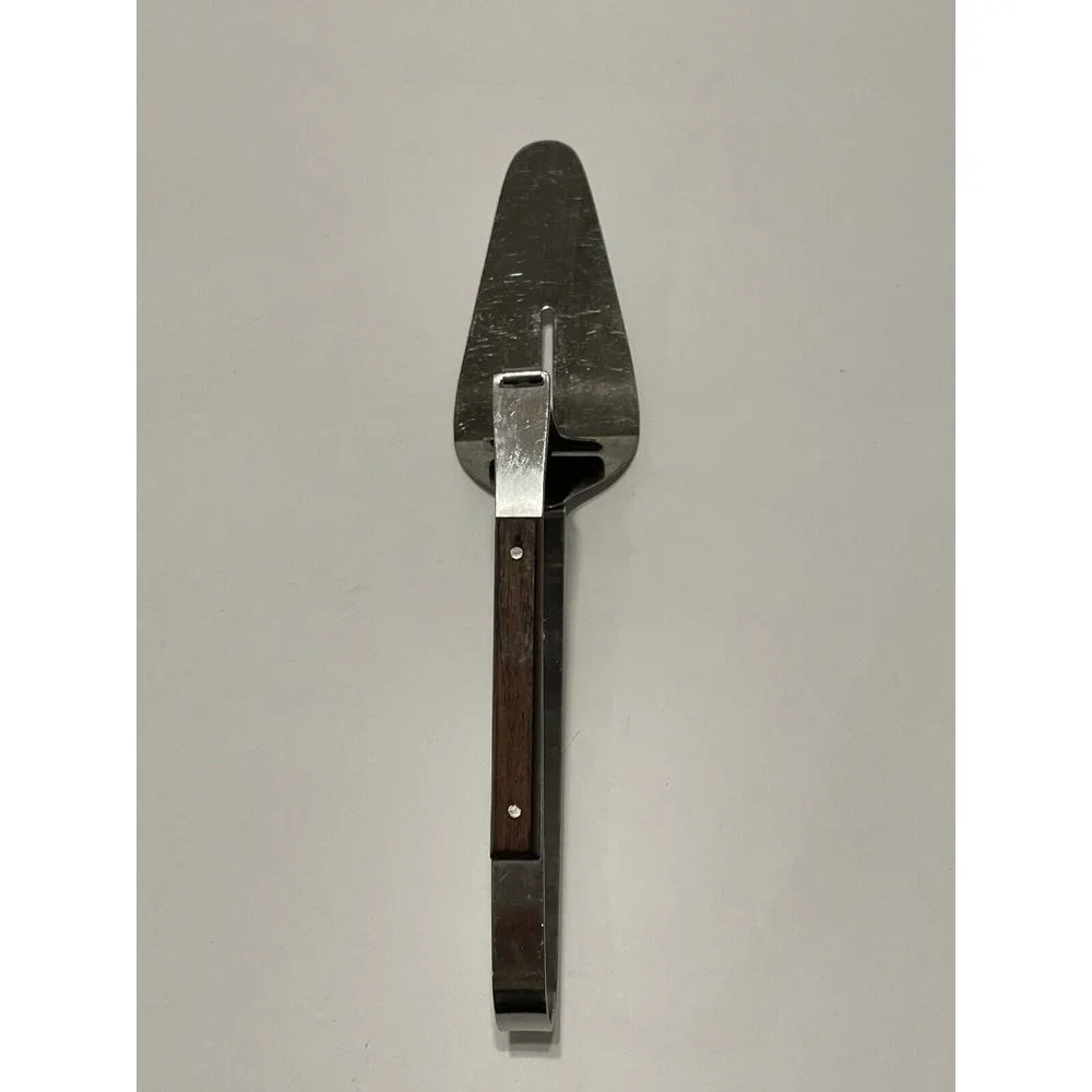 Vintage Japan Press N Serve Elegant Cake Pie Server Spatula Push Lever Wedding